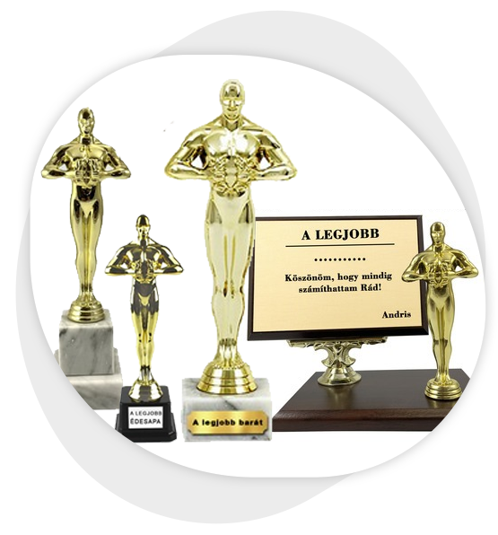 Egyedi Oscar szobrok