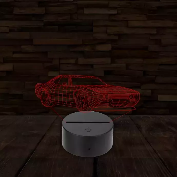 3D LED lámpa - Amerikai autó