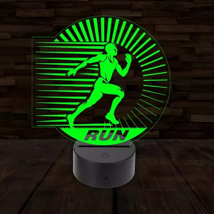3D LED lámpa - Futó férfi