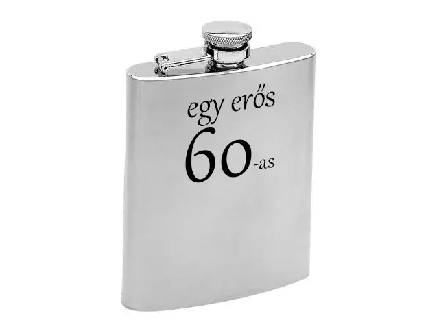 Fém laposüveg - 60. Születésnapra