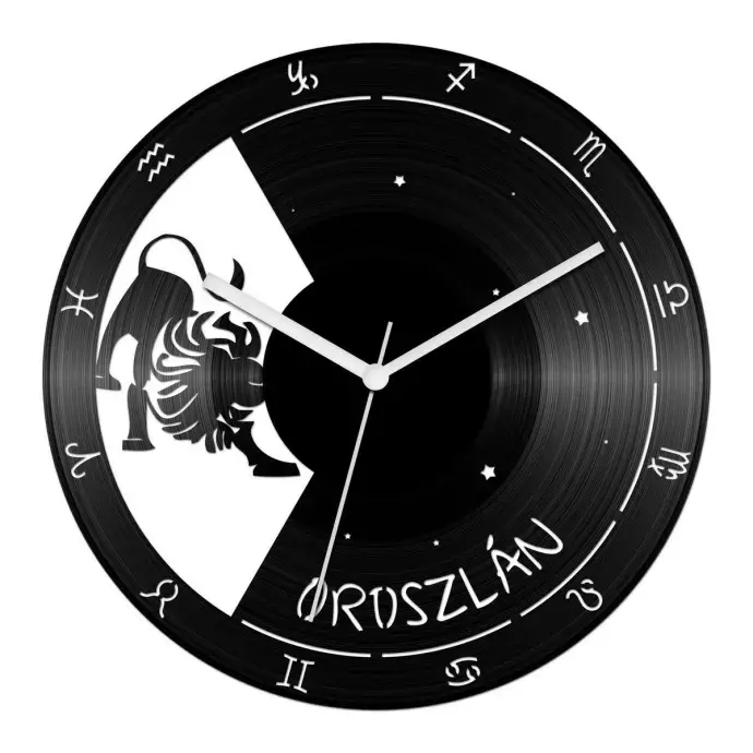 Oroszlán csillagjegyes bakelit óra