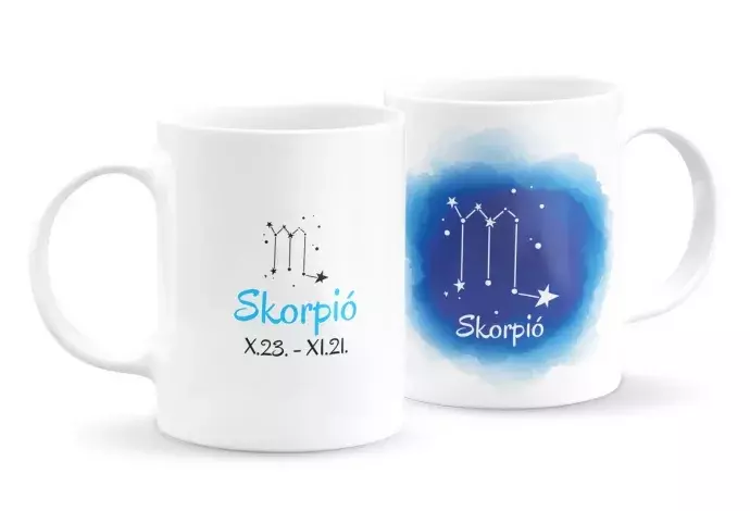 Skorpió csillagjegyes bögre