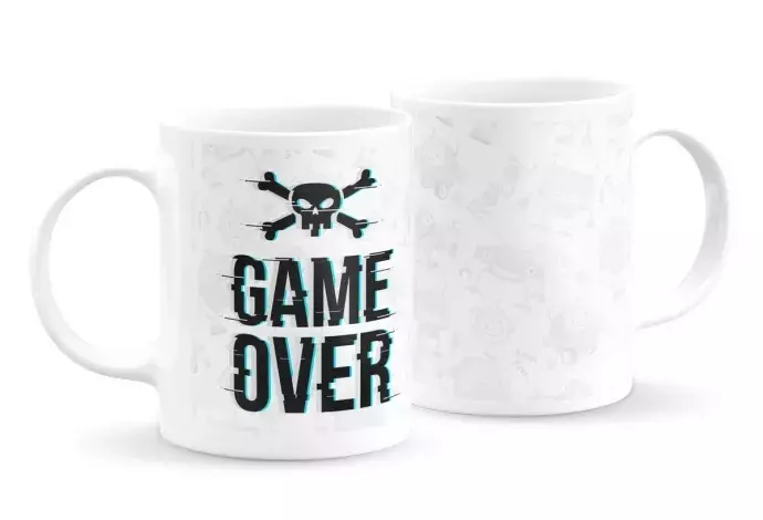 Game over feliratos bögre 2