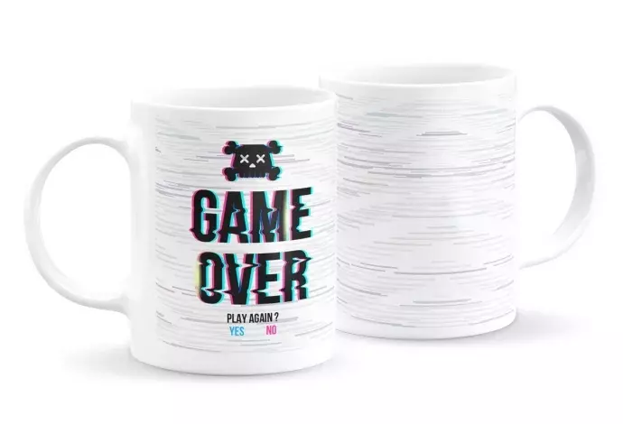 Game over feliratos bögre 3