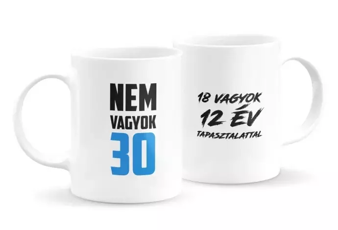 Tagadós szülinapi bögre (kék, bármilyen számmal)