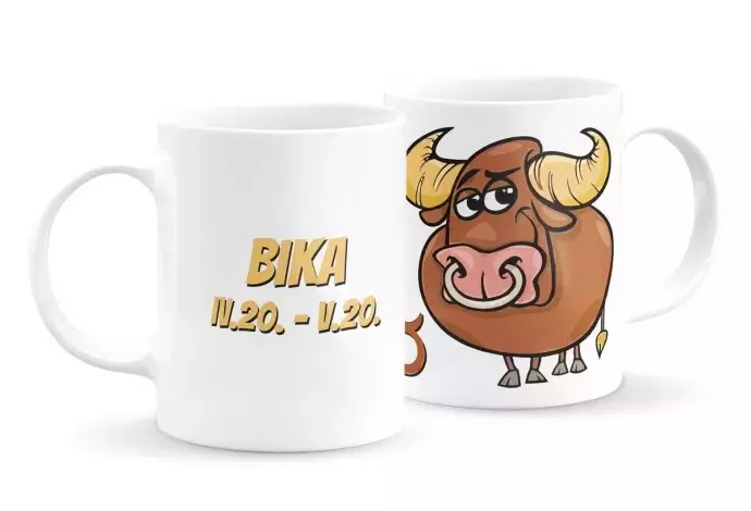 Bika csillagjegyes vicces bögre
