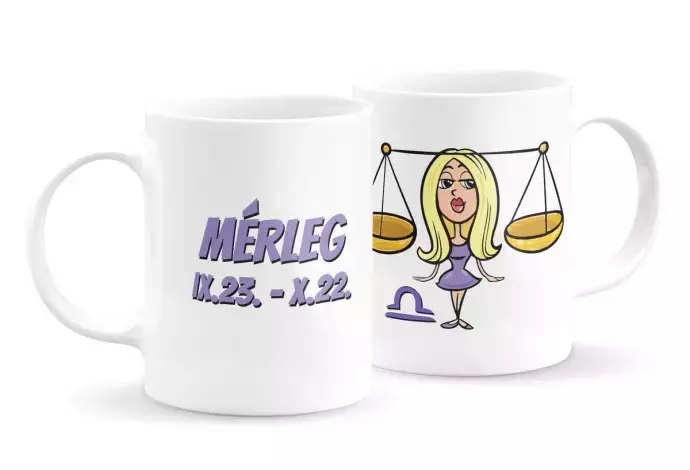 Mérleg csillagjegyes vicces bögre