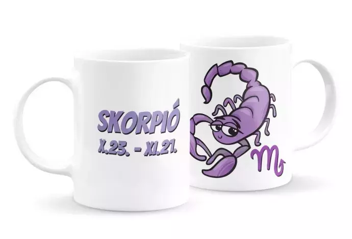 Skorpió csillagjegyes vicces bögre