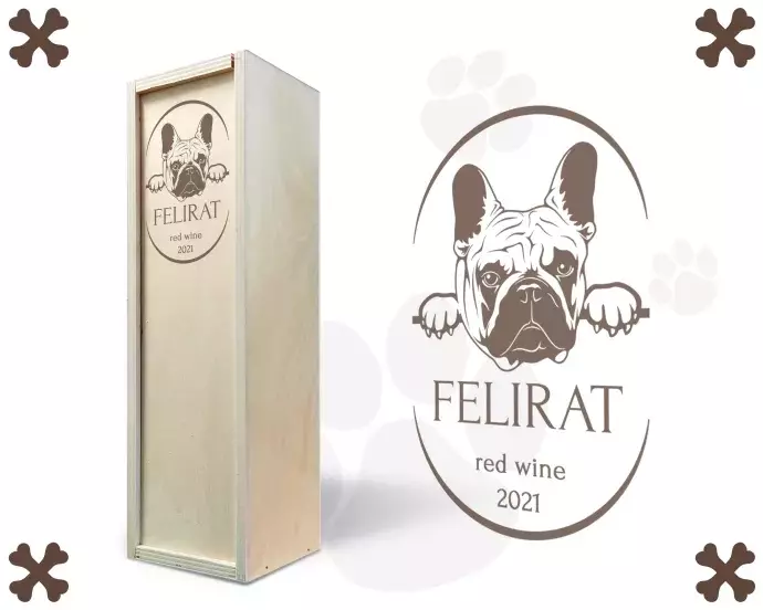 Fa bortartó doboz - Francia Bulldog