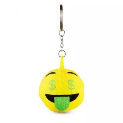 Dollár emoji kulcstartó