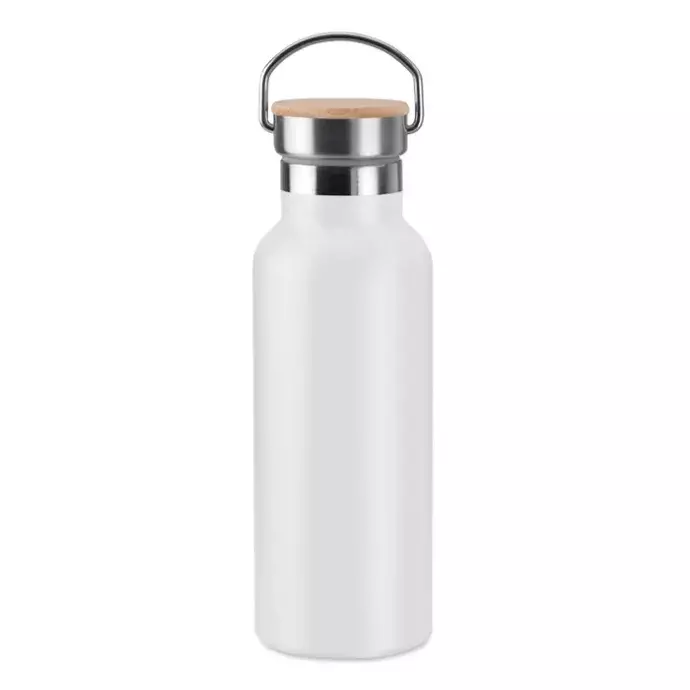 Duplafalú termosz bambusz kupakkal - 500ml