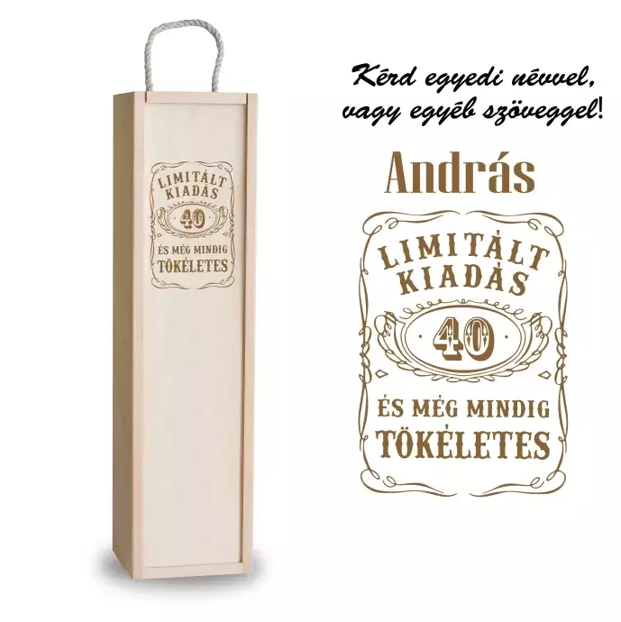 Fa bortartó doboz - 40 Születésnapra