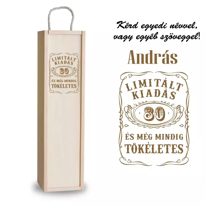 Fa bortartó doboz - 80 Születésnapra