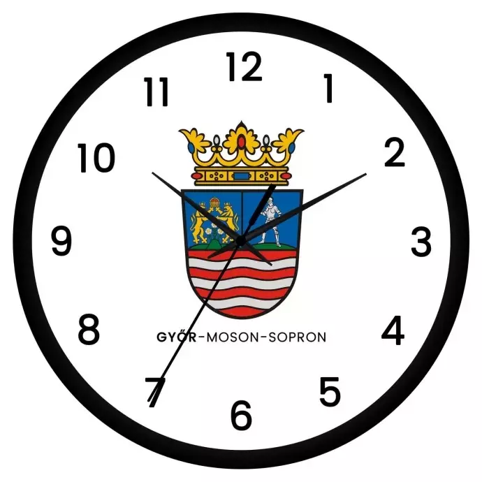 Győr-Moson-Sopron megye címeres falióra