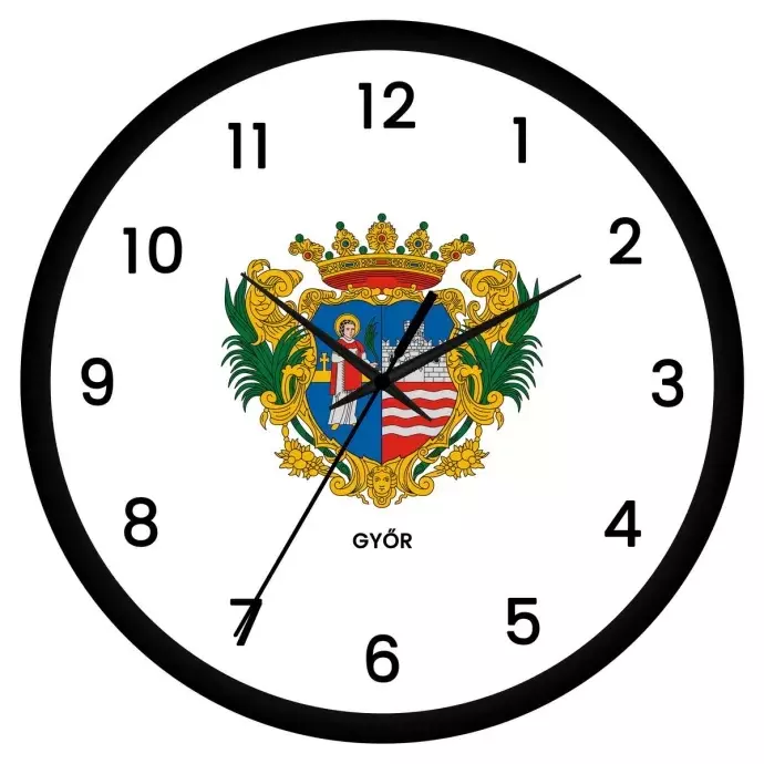 Győr címeres falióra