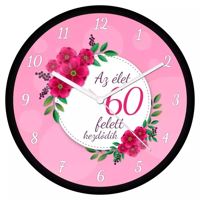 Női születésnapi falióra - 60 felett