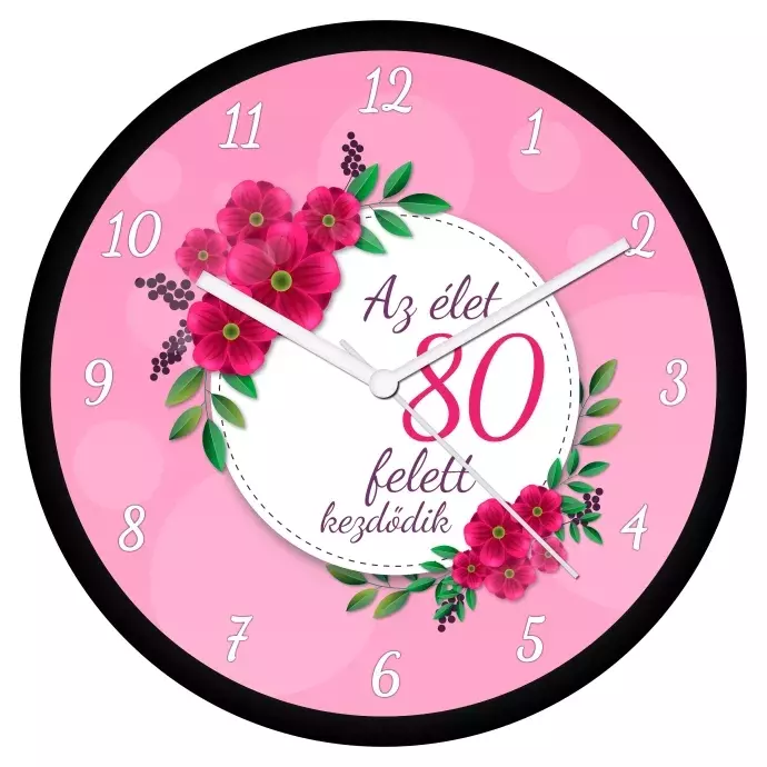 Női születésnapi falióra - 80 felett