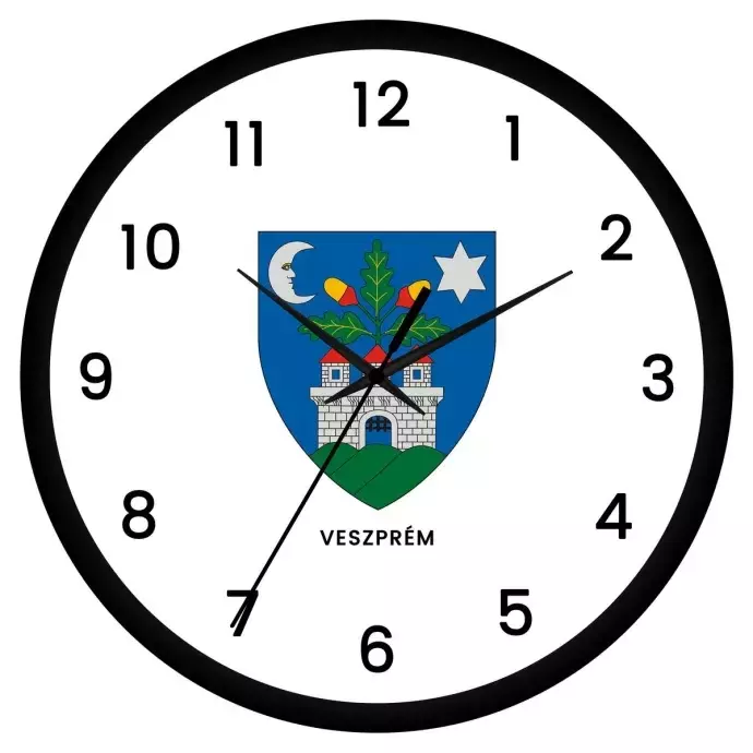 Veszprém megye címeres falióra