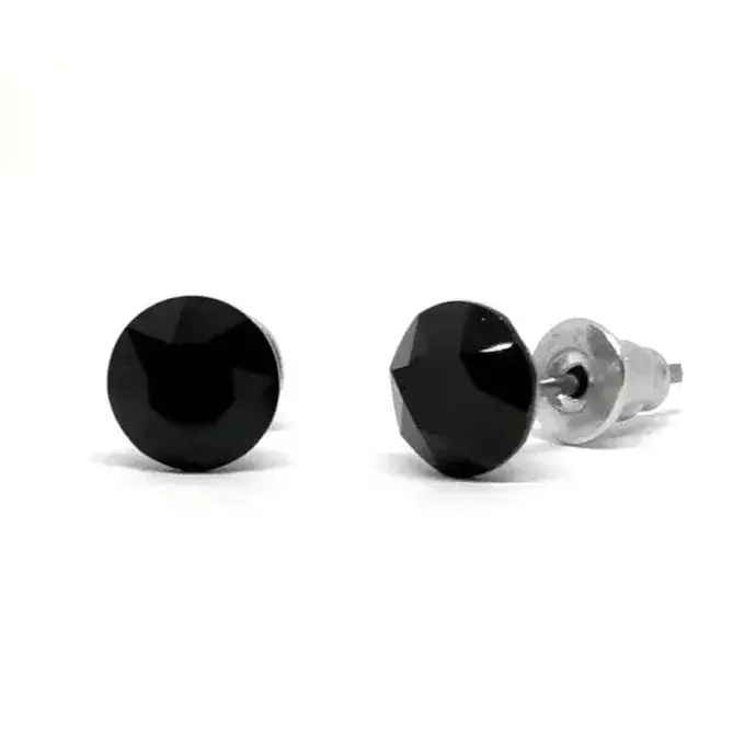 Swanis pötty bedugós fülbevaló - 6mm - fekete