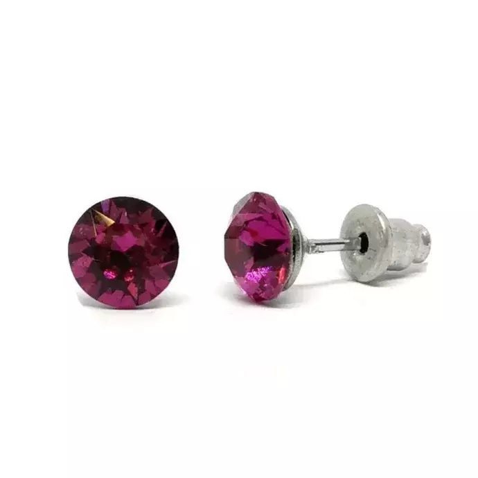 Swanis pötty bedugós fülbevaló - 6mm - Fuschia