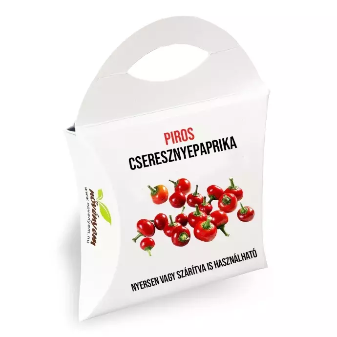 Piros cseresznye paprika magok díszdobozban