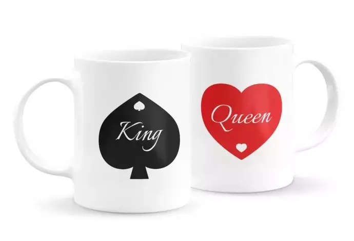 King and Queen páros bögre