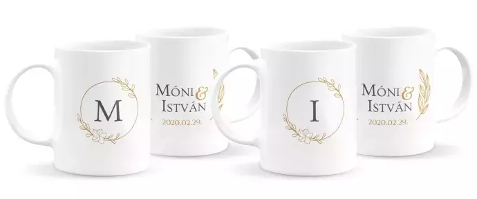 Monogramos páros bögre 4