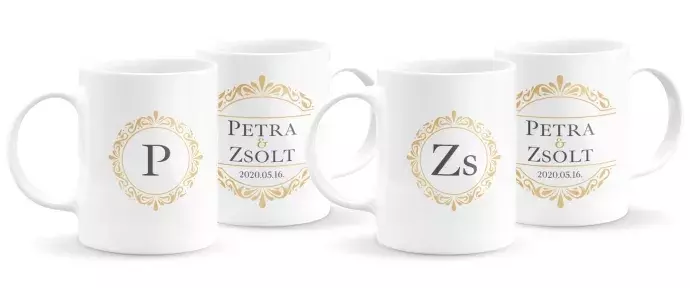 Monogramos páros bögre 8