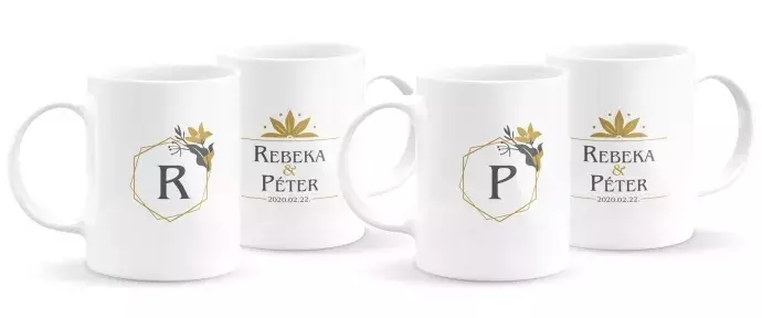 Monogramos páros bögre 10
