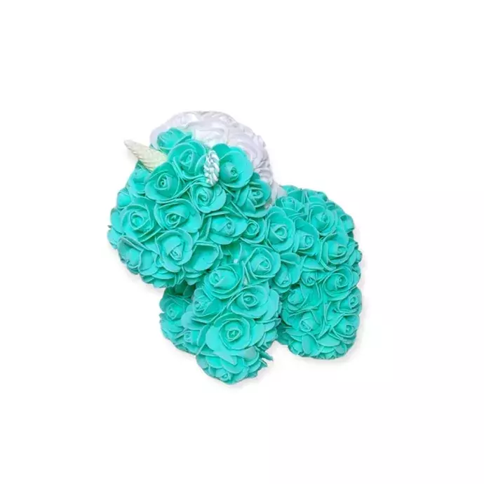 Rózsa unikornis - türkiz - 25 cm 