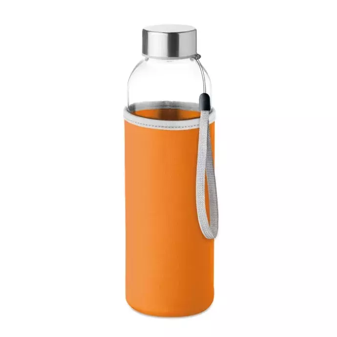 Üvegpalack neoprén tokkal - 500ml - narancs