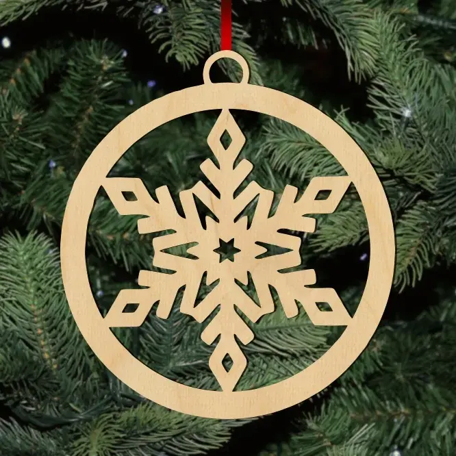 Fa karácsonyfadísz - hópihe