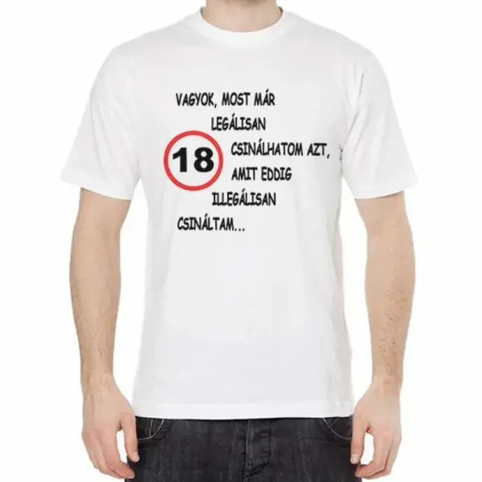 Mostmár 18 vagyok póló Mostmár 18 vagyok póló