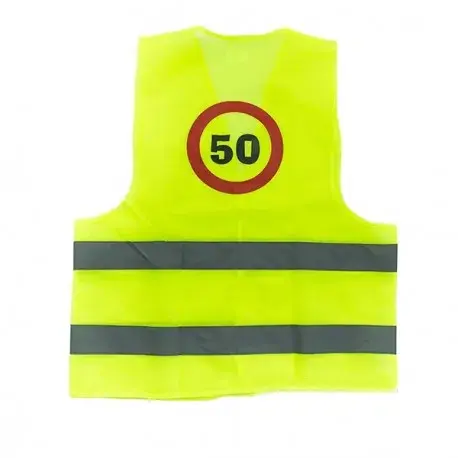 Láthatósági mellény - 50. szülinap Láthatósági mellény - 50. szülinap