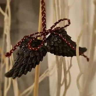 Beton angyal szárny-karácsonyfadísz