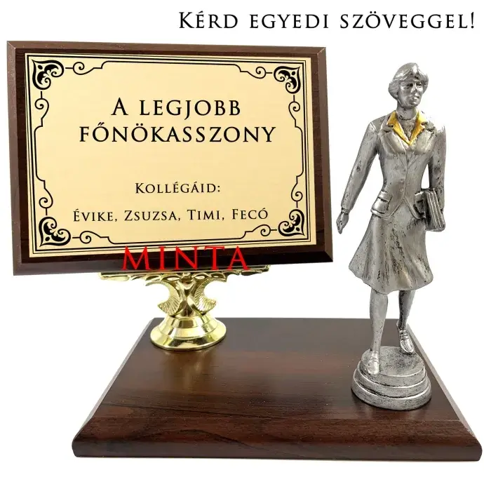 Asztali fa plakett - Főnökasszonyoknak Asztali fa plakett - Főnökasszonyoknak