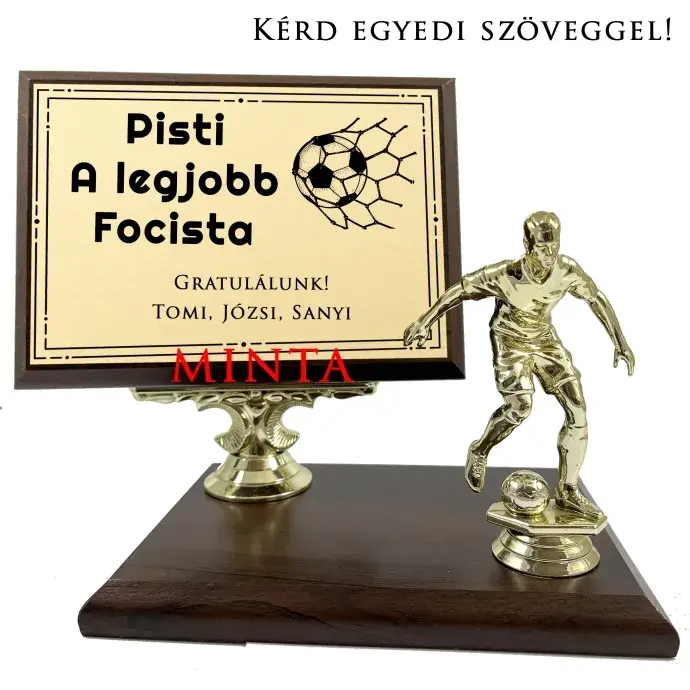Asztali fa plakett - A legjobb Focista Asztali fa plakett - A legjobb Focista