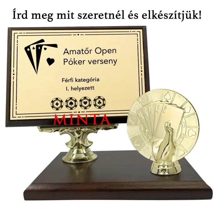 Asztali fa plakett - Pókereseknek Asztali fa plakett - Pókereseknek
