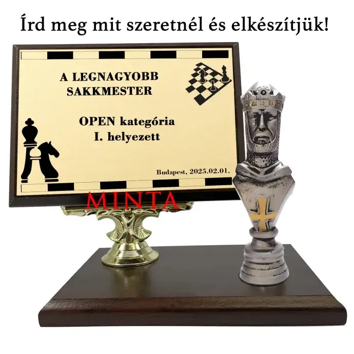 Asztali fa plakett - Sakkozóknak Asztali fa plakett - Sakkozóknak