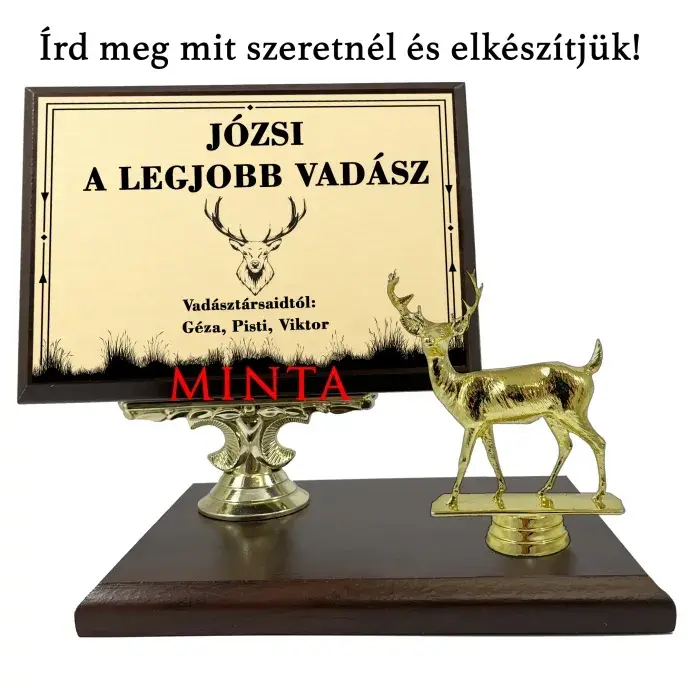 Asztali fa plakett - Vadászoknak Asztali fa plakett - Vadászoknak