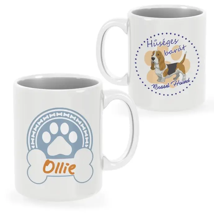 Busset Hound bögre egyedi névvel