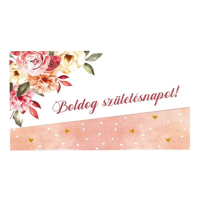 Üdvözlőlap Boldog születésnapot - virágos