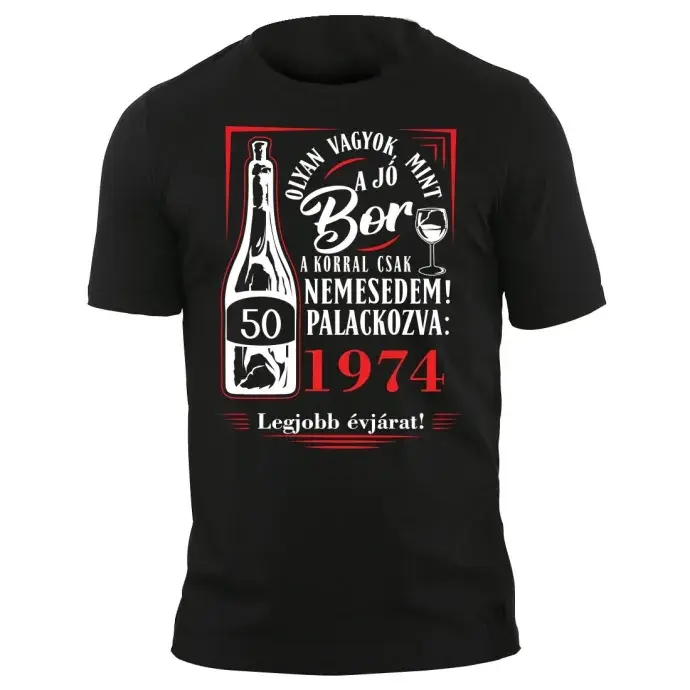 Póló - Születésnapra boros 50-es Póló - Születésnapra boros 50-es