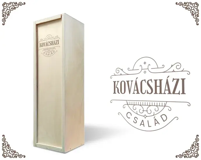 Fa bortartó doboz - Családneves 1. Fa bortartó doboz - Családneves 1.