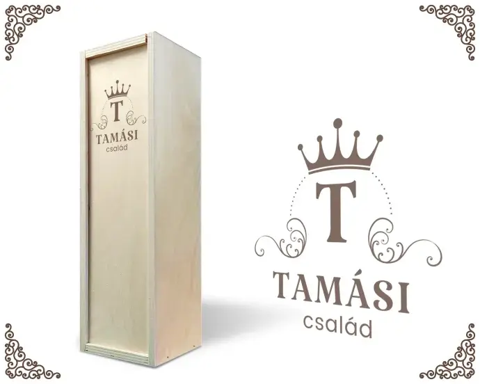 Fa bortartó doboz - Családneves 4. Fa bortartó doboz - Családneves 4.