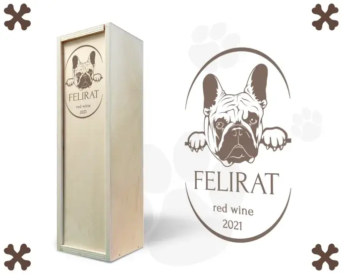 Fa bortartó doboz - Francia Bulldog