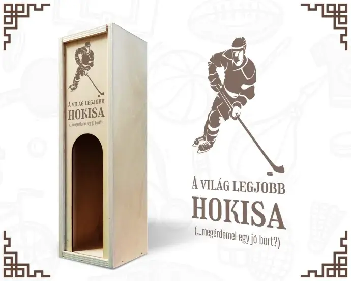 Fa bortartó ablakos - Jégkorongozónak Fa bortartó ablakos - Jégkorongozónak