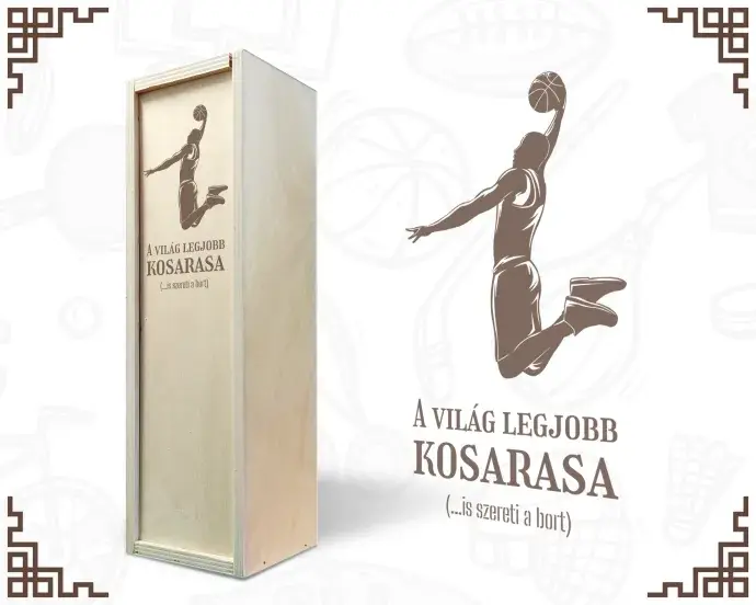 Fa bortartó doboz - Kosarasnak Fa bortartó doboz - Kosarasnak