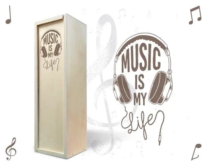 Fa bortartó doboz - Music is my life Fa bortartó doboz - Music is my life