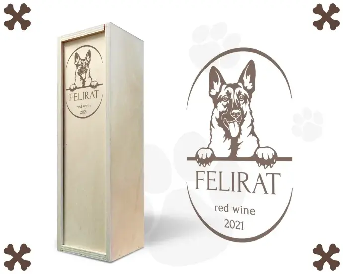 Fa bortartó doboz - Német Juhász kutya